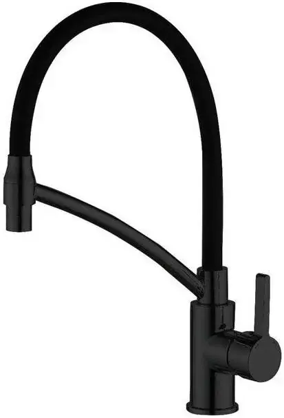 Haiba HB73644 смеситель для кухни с гибким изливом черный (HB73644-7)