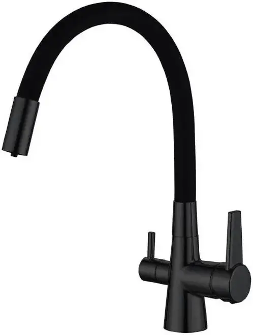 Haiba HB76859 смеситель для кухни с подключением к фильтру черный (HB76859-7)