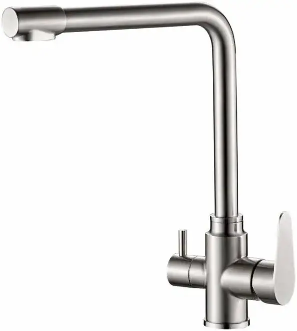 Haiba HB76802 смеситель для кухни со встроенным фильтром стальной (HB76802)