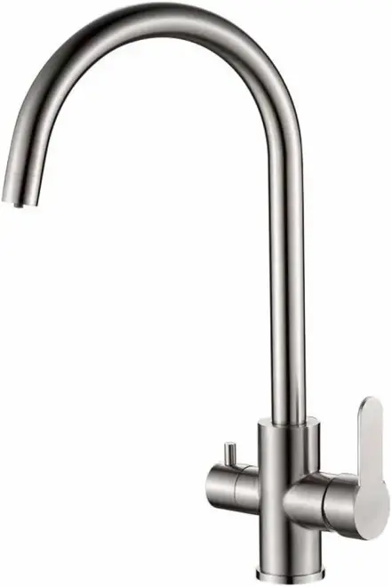 Haiba HB76801 смеситель для кухни со встроенным фильтром стальной (HB76801)