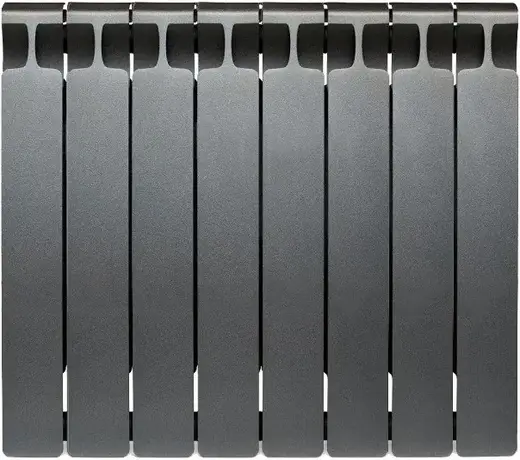 Рифар Monolit радиатор монолитный биметаллический 500 8 секций (640*577*100 мм) серый/титан