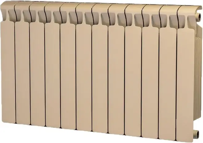 Рифар Monolit радиатор монолитный биметаллический 500 12 секций (960*577*100 мм) айвори/бежевый