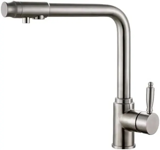 Haiba HB70301 смеситель для кухни со встроенным фильтром стальной (HB70301)
