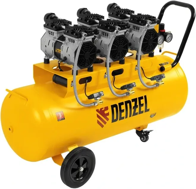Denzel DLS1800/100 компрессор поршневой безмасляный (1800 Вт)