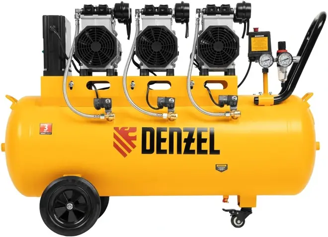 Denzel DLS3300/100 компрессор поршневой безмасляный (3300 Вт)
