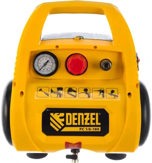 Denzel PC 1/6-180 компрессор воздушный безмасляный (1100 Вт)