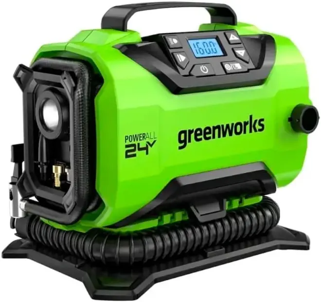 Greenworks ACG301 компрессор автомобильный аккумуляторный
