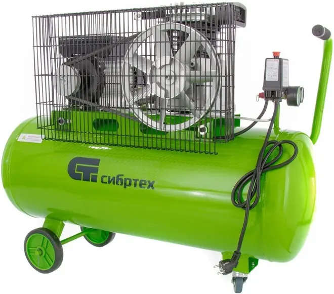 Сибртех КК-2200/100 компрессор воздушный масляный (2200 Вт)