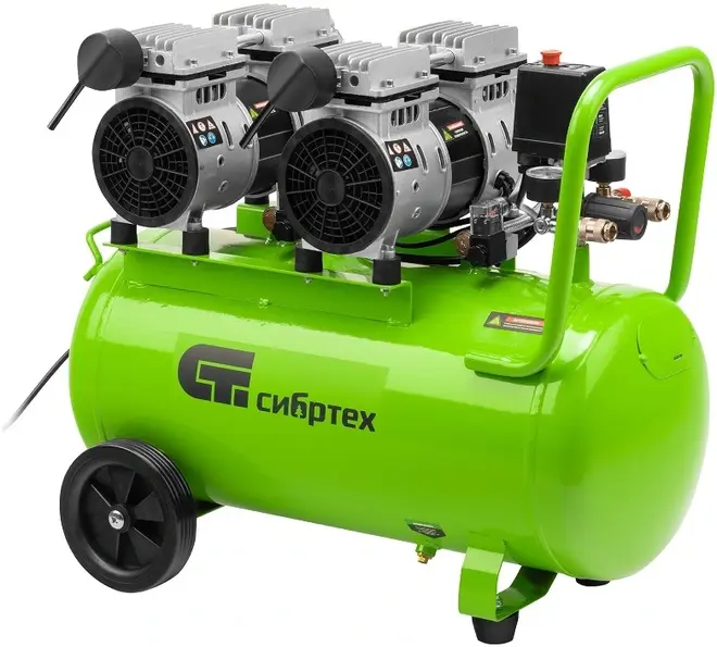 Сибртех МБ 2000/50 компрессор безмаслянный малошумный (2000 Вт)