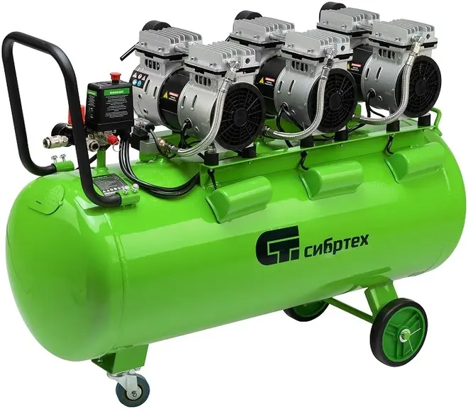 Сибртех МБ 2250/100 компрессор безмаслянный малошумный (2250 Вт)