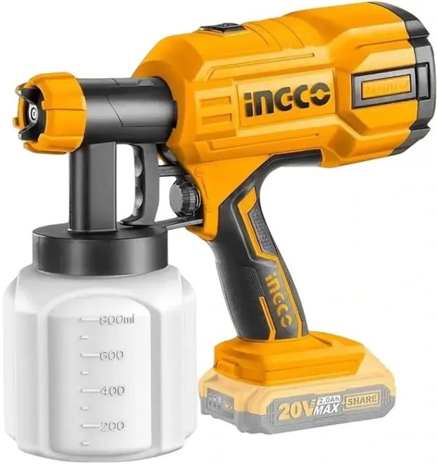 Ingco CSGLI20402 краскопульт аккумуляторный