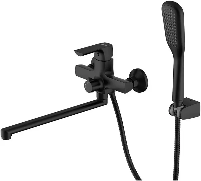 Lemark Ursus LM7251 смеситель для ванны черный излив 350 мм (LM7251BL)