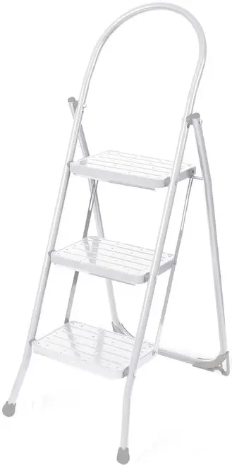 Ника стремянка с широкими ступенями белая (/3 ст)