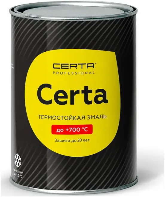 Certa Professional HS эмаль термостойкая (800 г) серебристая металлик (до +700°C)