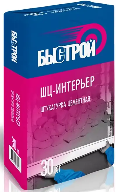 Быстрой ШЦ-Интерьер смесь штукатурная цементная сухая (30 кг)