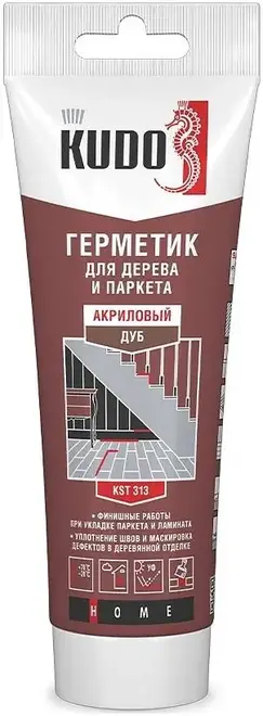 Kudo герметик акриловый для дерева и паркета (180 мл) дуб