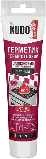 Kudo герметик термостойкий нейтральный силиконовый (110 мл)