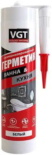 ВГТ Ванна Кухня герметик силиконизированный (400 г)