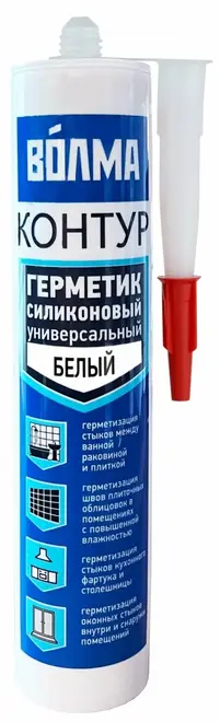 Волма герметик универсальный силиконовый (290 мл) светло-бежевый