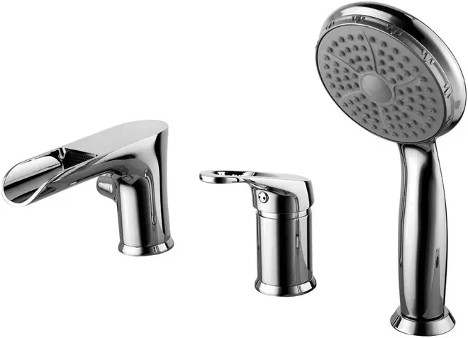 Lemark Omega LM3145 смеситель на борт ванны хром излив 121 мм (LM3145C)