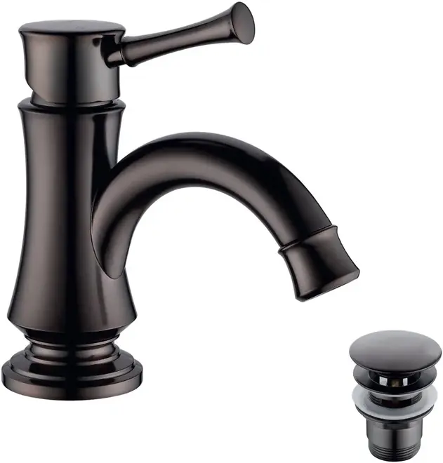 Lemark Peretto LM6306 смеситель для раковины черный кофе (LM6306RB)