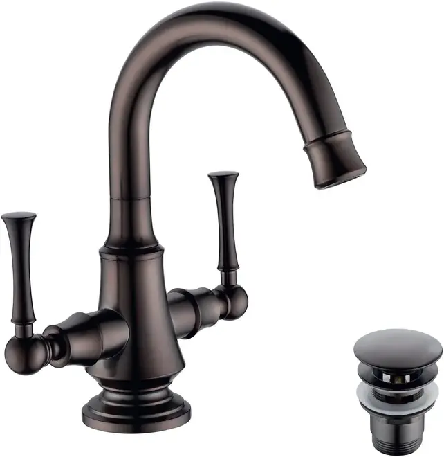 Lemark Peretto LM6307 смеситель для раковины черный кофе (LM6307RB)