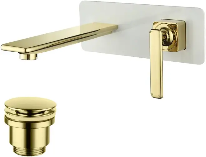 Lemark Mista LM6426 смеситель для раковины скрытого монтажа белый/золото (LM6426WG)