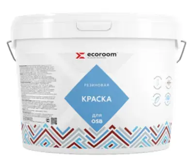 Ecoroom краска резиновая для OSB (5 л) белая
