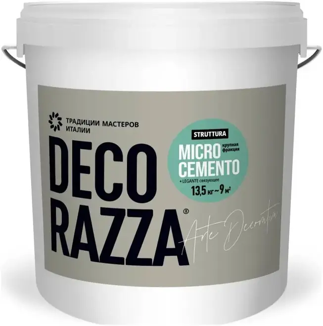 Decorazza Microcemento Struttura материал высокопрочный с эффектом бетона (18 кг (13.5 кг + 4.5 кг)