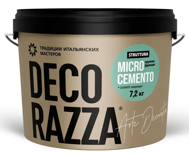 Decorazza Microcemento Struttura материал высокопрочный с эффектом бетона (18 кг (13.5 кг + 4.5 кг)