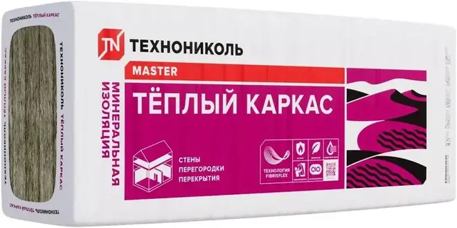 Технониколь Теплый Каркас Проф плита минераловатная (0.61*1.2 м/100 мм)