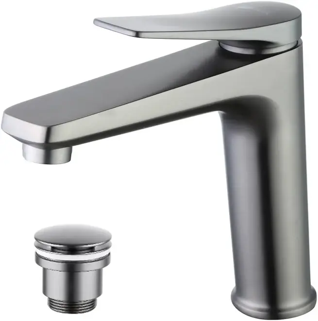Lemark Bronx LM3737 смеситель для раковины графит средняя классическая (LM3737GM)