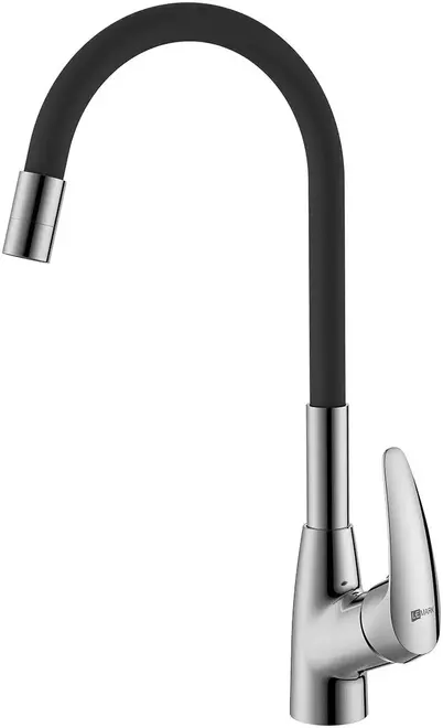 Lemark Linara LM0415 смеситель для кухни с гибким изливом хром/черный (LM0415C-Black)
