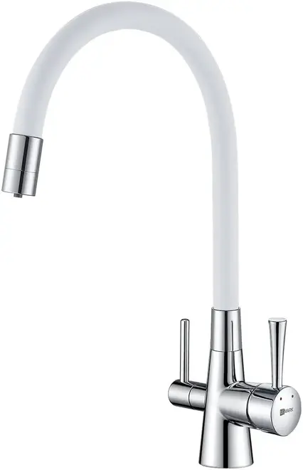 Lemark Comfort LM3075 смеситель для кухни с подключением к фильтру хром/белый (LM3075C-White)