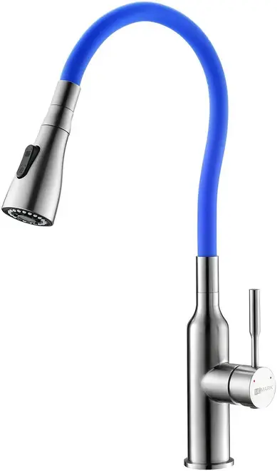 Lemark Expert LM5082 смеситель для кухни с гибким изливом синий/хром матовый (LM5082S-Blue)