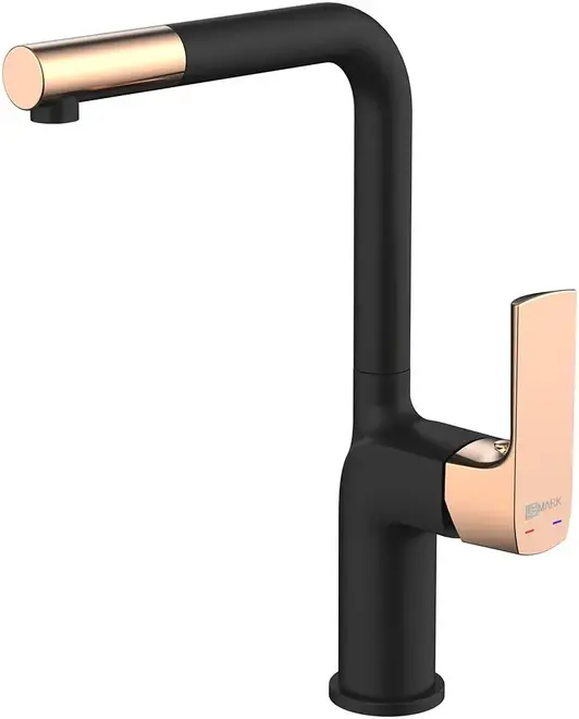 Lemark Ursus LM7205 смеситель для кухни черный/розовое золото (LM7205BLR)
