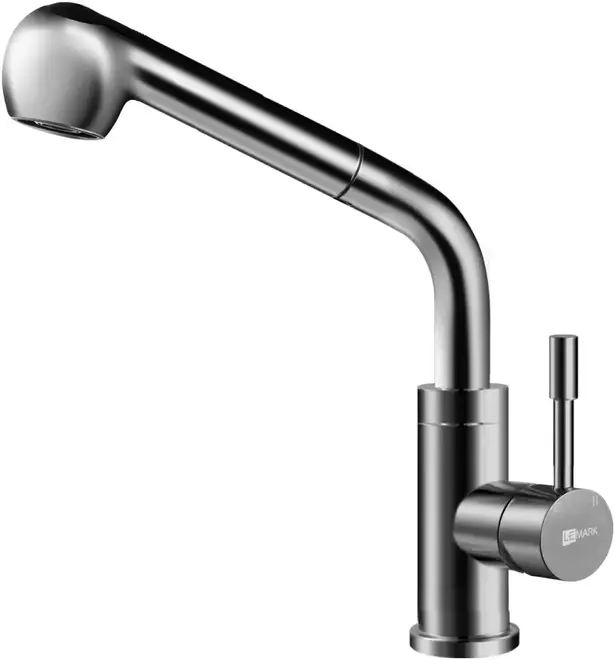 Lemark Expert LM5076 смеситель для кухни с выдвижной лейкой хром матовый (LM5076S)