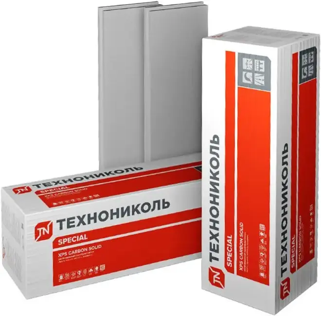 Технониколь XPS Carbon Solid экструзионный пенополистирол (0.6*2.4 м/40 мм 36 кг/м3)
