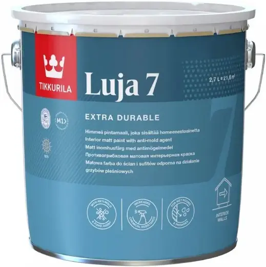 Тиккурила Luja Extra краска для стен и потолков для всех типов помещений (2.7 л) белая база A матовая