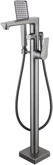 Lemark Bronx LM3744 смеситель для ванны напольный графит излив 233 мм (LM3744GM)