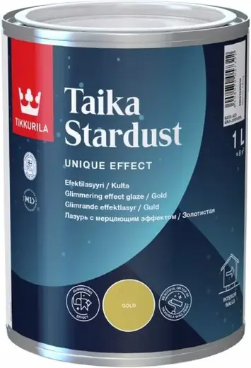 Тиккурила Taika Stardust лазурь серебристая с мерцающим эффектом (900 мл) золотистая