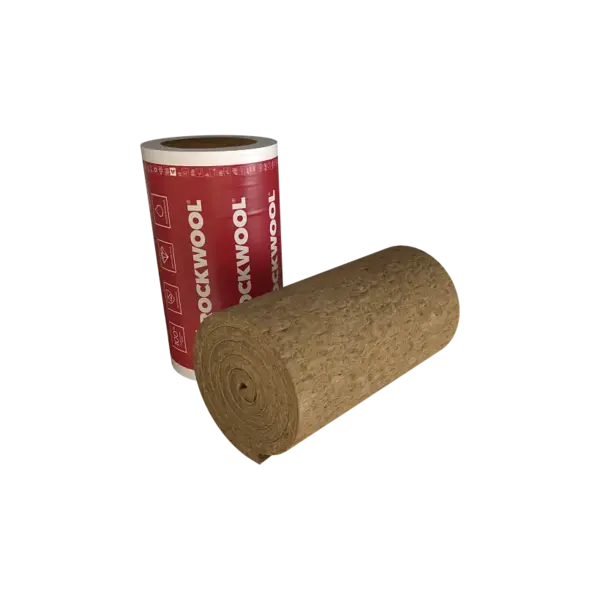 Rockwool Тех Мат легкий гидрофобизированный мат из каменной ваты (1*4.5 м/80 мм) кашированный фольгой (к/ф)
