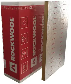 Rockwool Тех Баттс плита из каменной ваты №100 (0.6*1 м/100 мм) кашированный фольгой (к/ф)