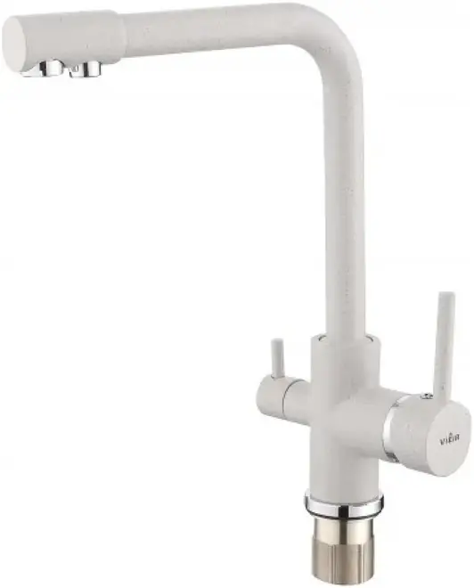 Vieir V15002 смеситель для кухни с подключением к фильтру белый (V15002-F1)