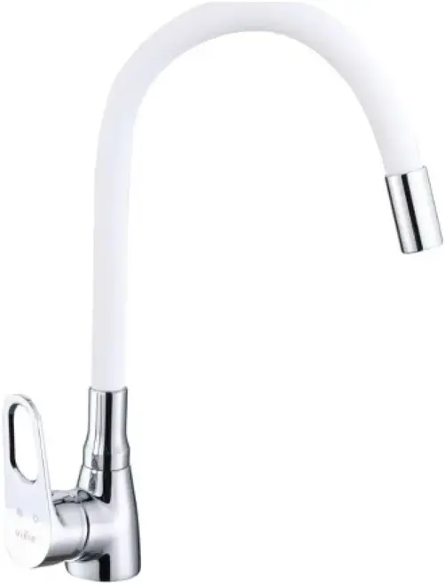 Vieir V023521 смеситель для кухни с гибким изливом хром/белый (V023521-F)