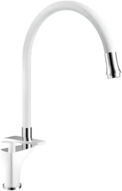 Vieir V332521 смеситель для кухни с гибким изливом белый/хром (V332521-F)