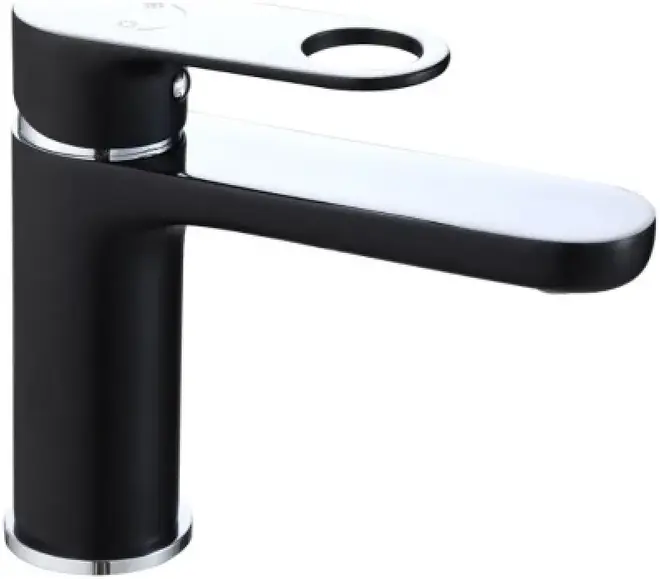 Vieir V043511 смеситель для раковины черный/хром (V043511-C)