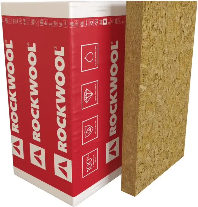 Rockwool Венти Баттс Н легкая гидрофобизированная теплоизоляционная плита (0.6*1 м/50 мм)