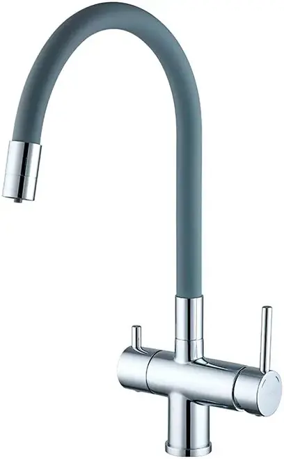 Gappo G4398 смеситель для кухни с подключением к фильтру серый/хром (G4398-30)