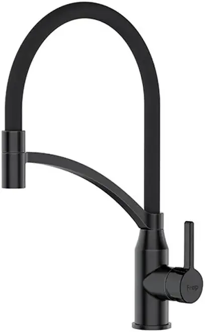 Frap F4552 смеситель для кухни с гибким изливом черный (F4552-6)